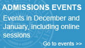 Admissions events for December and January