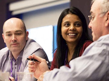 Participants talking