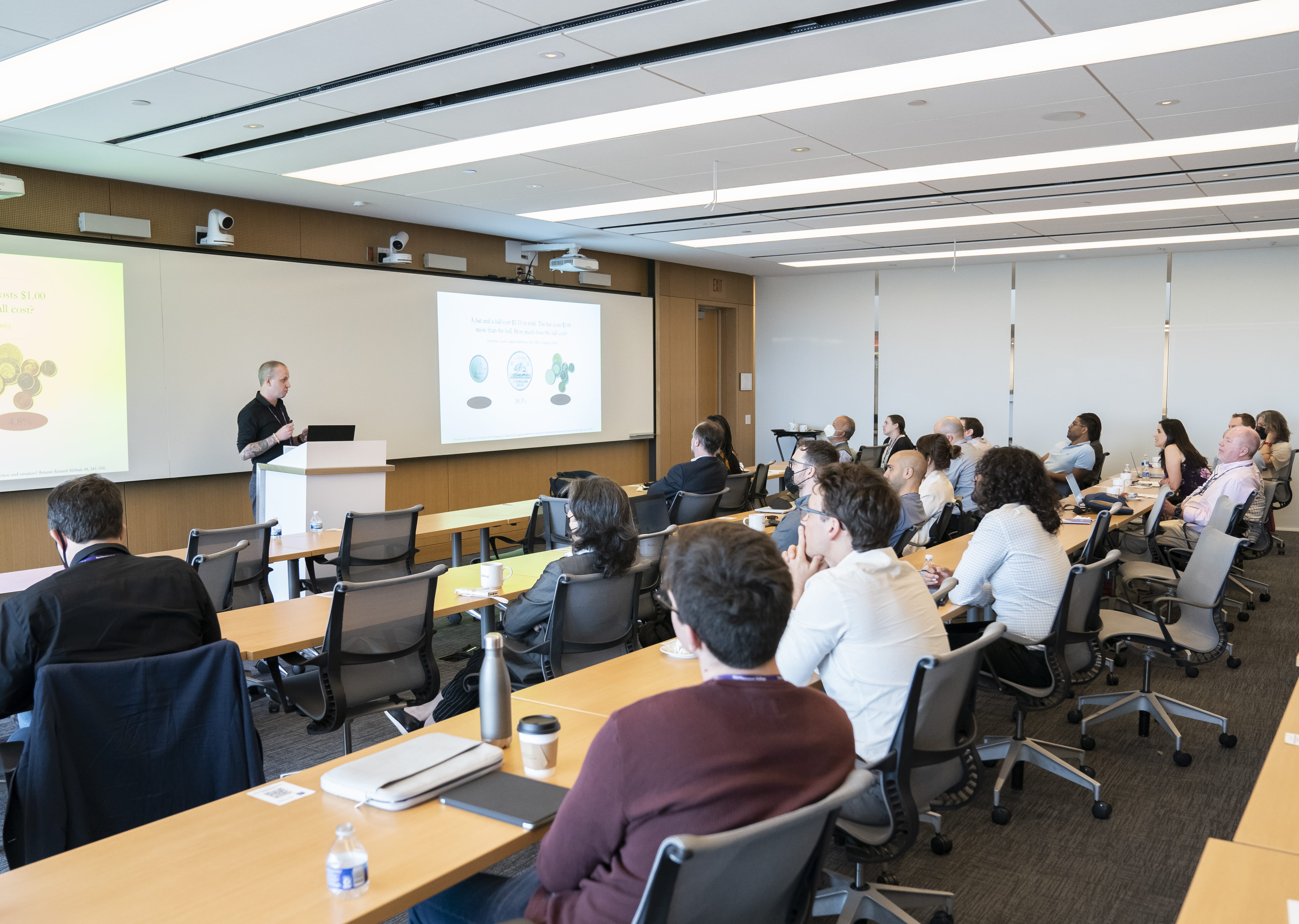Guests listening to a lecture at a DRRC conference