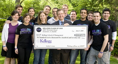 Ninety-four percent of the Full-Time Class of 2009 contributed toward the class gift of $612,522.