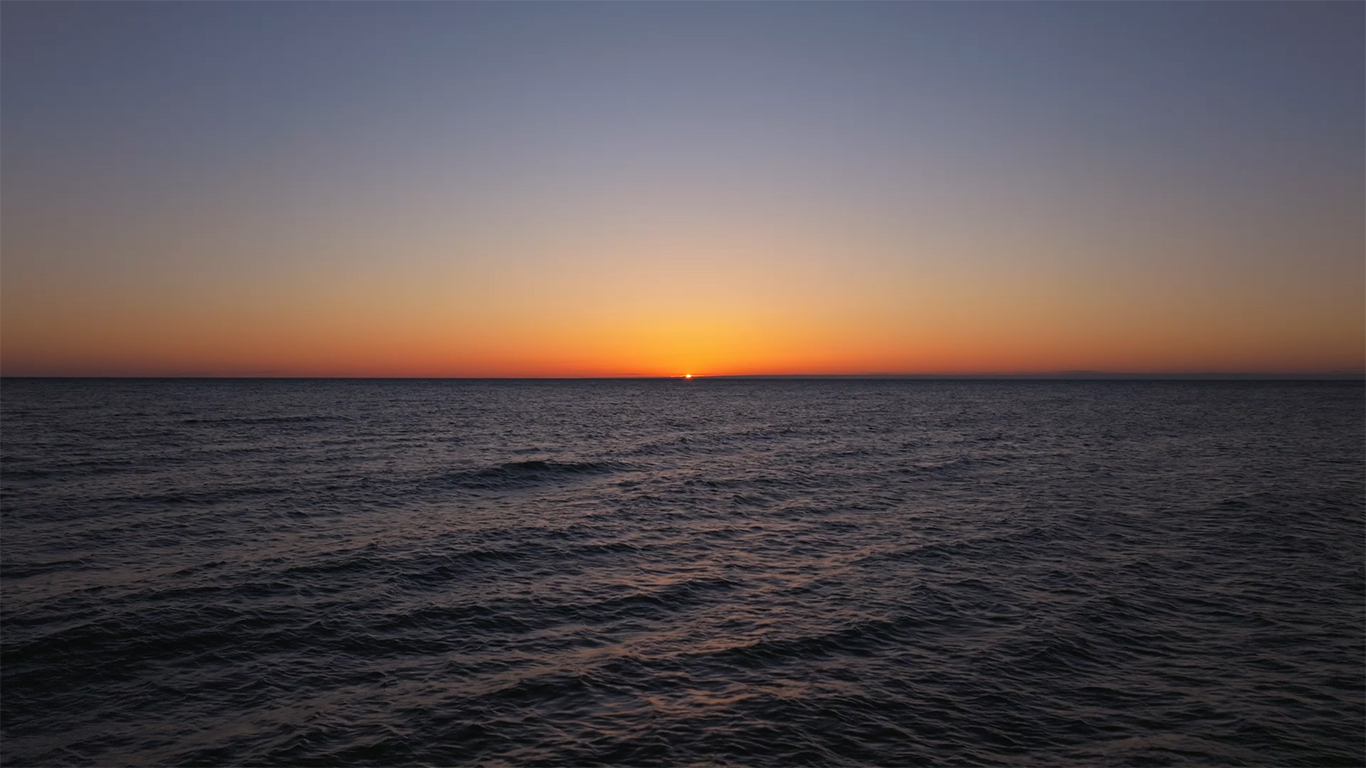 Image of sunrise over Lake Michigan
