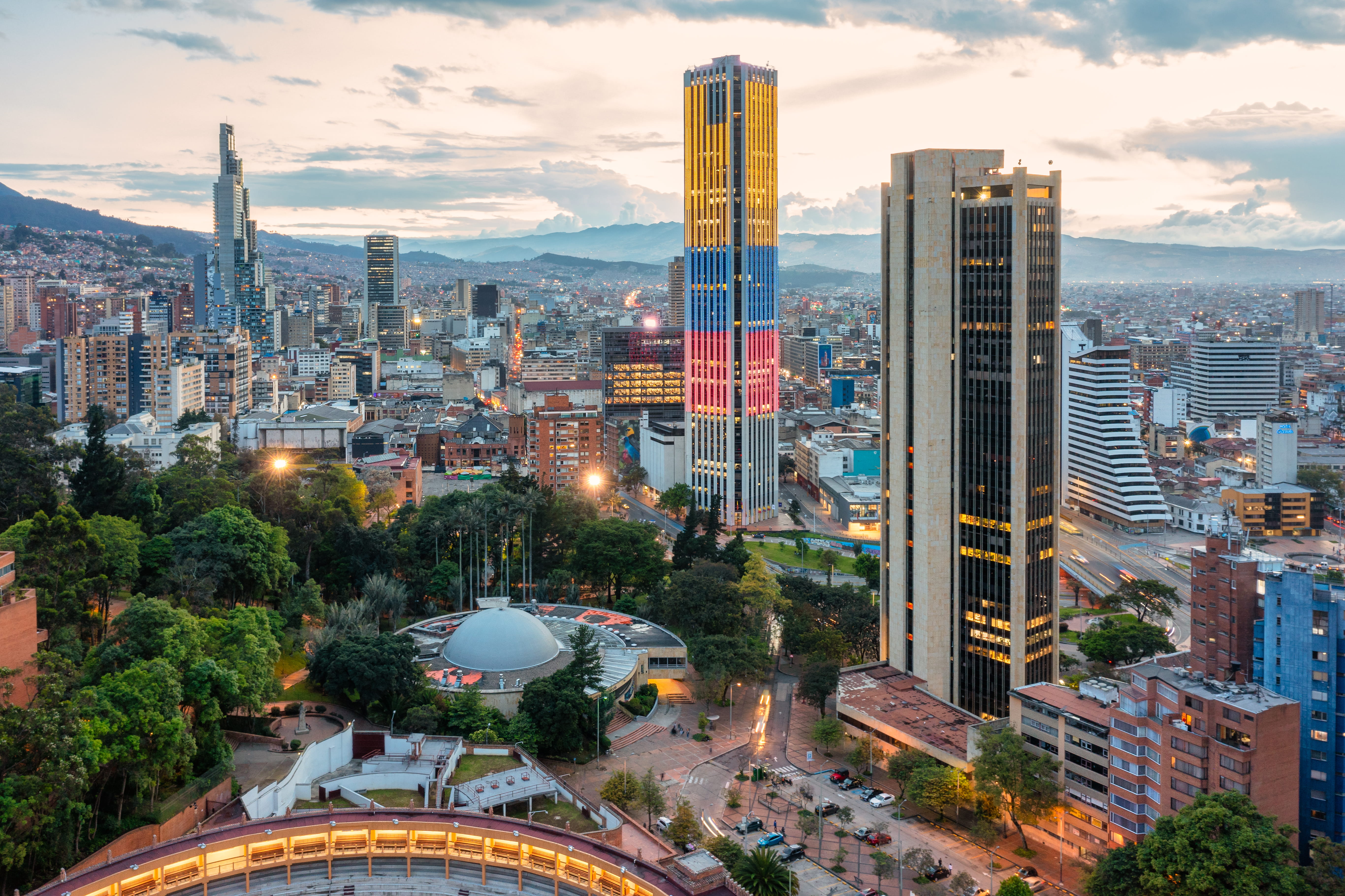 Cityscape of Bogota, Colombia, one of the locations for Kellogg GIM trips