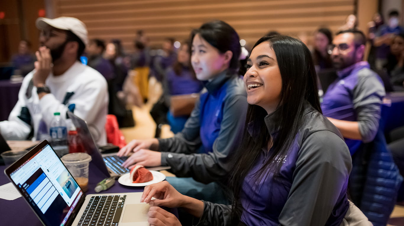 Kellogg students at the school's annual Super Bowl Ad Review