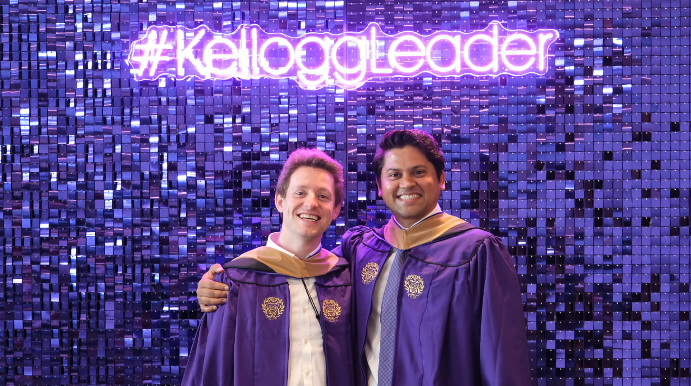 Andy Galpin and roommate Ashwin Bhaskar ’23 MBA