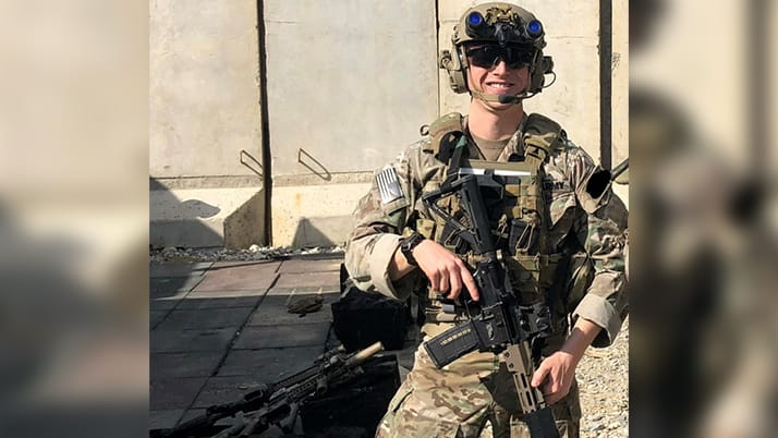 Cam Voigt in Afghanistan during his deployment in 2021