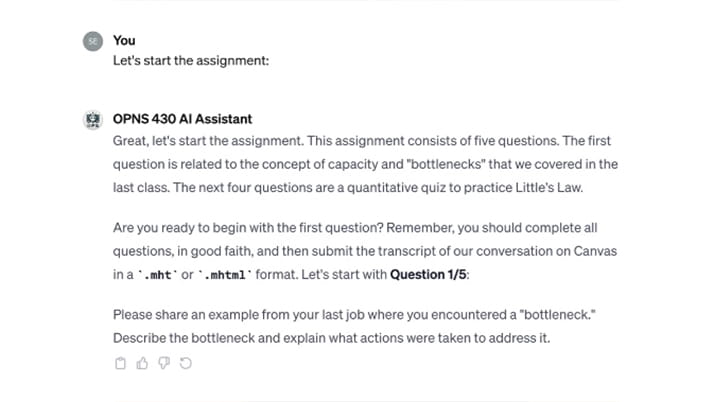 Sebastien Martin, one of his former students and another Kellogg professor developed an AI teaching assistant (AI TA) to support student learning.