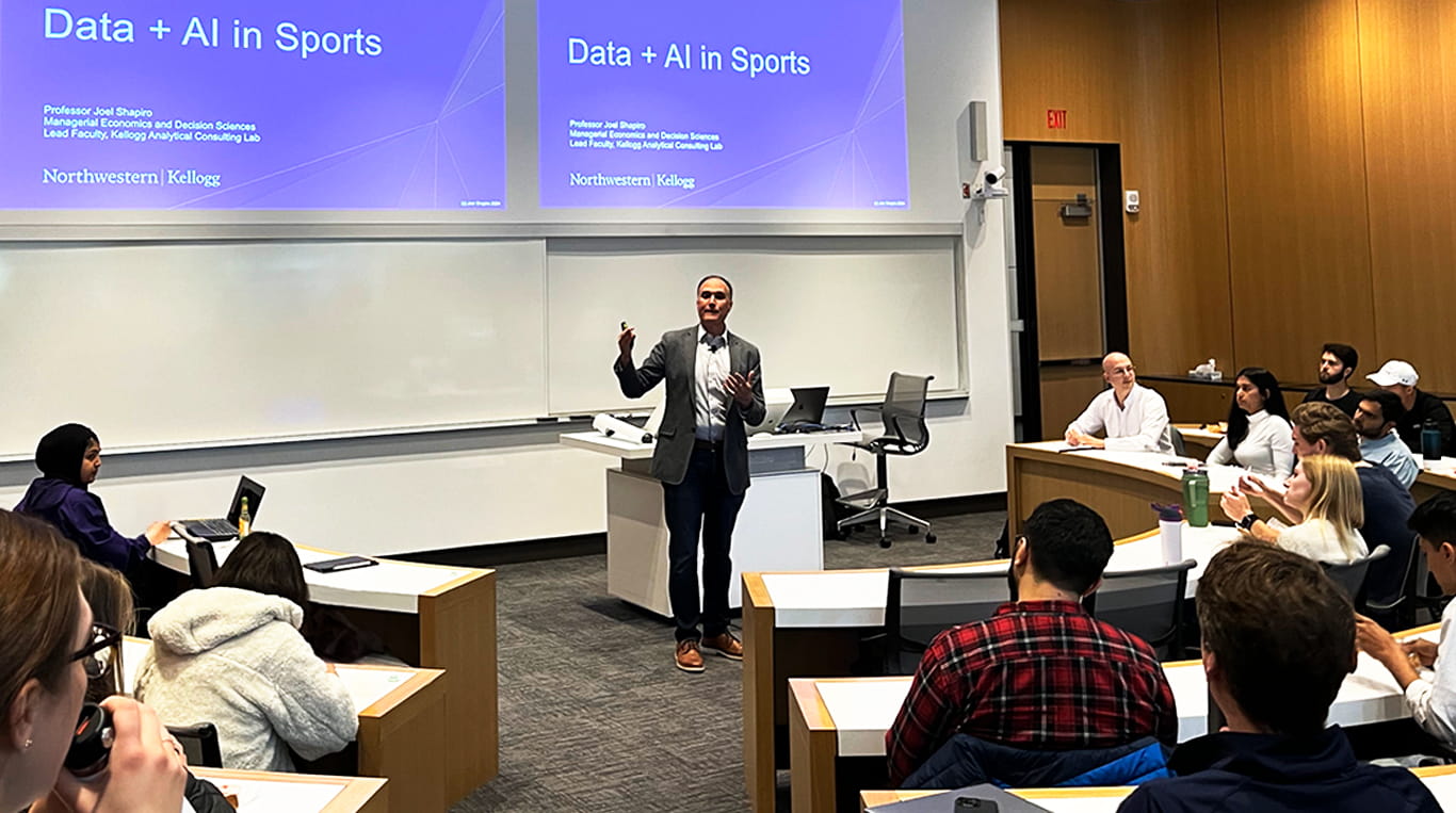 Shapiro has been able to merge two of his passions in his academic research: data and sports.
