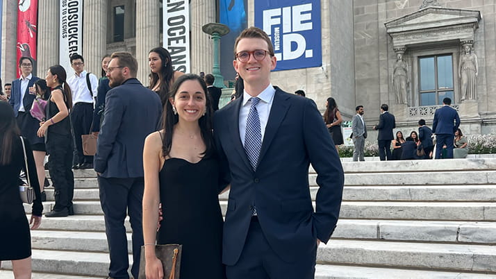 Danny Leemputte and his wife at the Field Museum for a Kellogg event