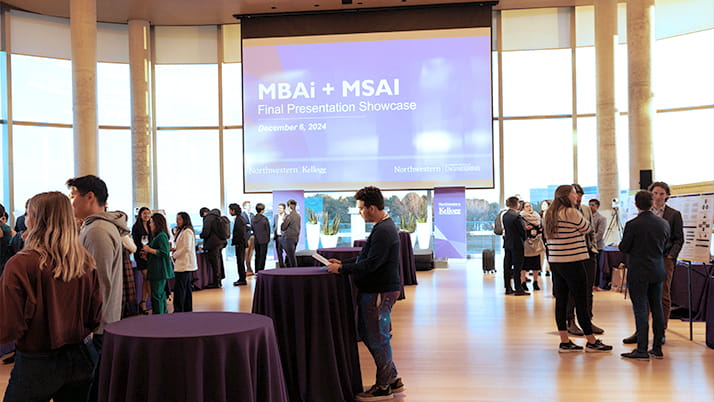 The 2025 MBAi and MSAI capstone presentations were held at the Global Hub's White Auditorium