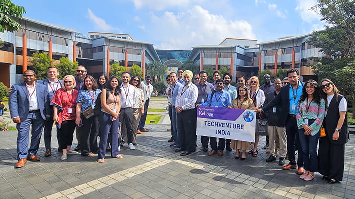 Kellogg Executive MBA students in the TechVenture India course visit a leading technology campus as part of their Global Initiatives in Management (GIM) experience.