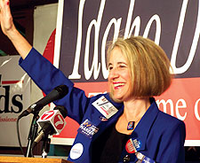 Jaqueline Groves Twilegar '82 on the Idaho campaign trail during the last election cycle