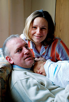 James Barrett '01 with wife Dee and daughter Peighton