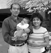 Arvind Jain and his wife, Alpana, and son, Akash