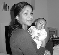 Nikki Tarlton Cole with her son, Joshua Stone Cole.