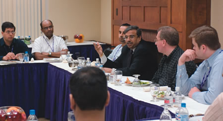 Dean Jain with TMP students