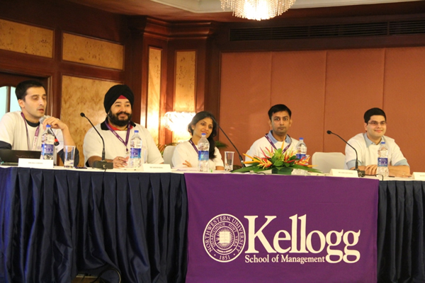 Pictured from left to right: Raj Chinai ’04, India Club president, Harsh Kohli ’08, vice president, Kunjai Modi ’08, assistant secretary, Tunir Chatterjee ’04, secretary, and Prerak Sethi ’09, treasurer