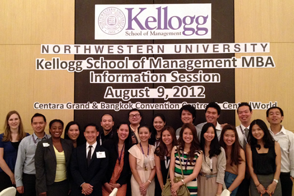 Kellogg hosted an admissions event in Thailand in August 2012 as part of a larger school tour of Asia