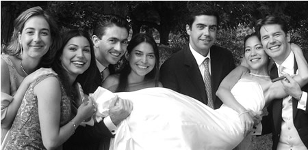 Bride Karina Rufino '00 with new husband