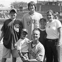 Alum Tim Smithe with family 