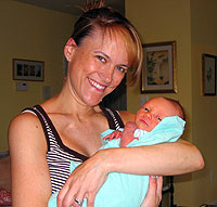 Marisa (O'Connor) Mulvilhill '01 with her adorable son, Liam, born May 23.