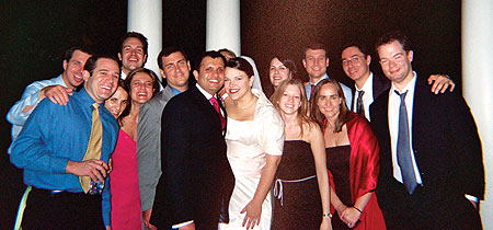 The wedding of Beth Heintzelman and Rakesh Sehgal (both '03).