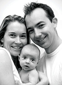 Trudy, Tess (3 months) and Michael Ilczynski '03.