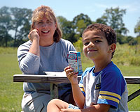 Arlene Westbrook EMP-49 and son John.