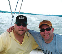 Randy McCreary and Mike Rafi of EMP60 enjoying a summer cruise.