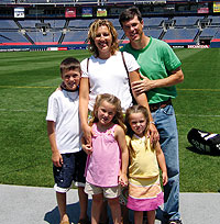 Todd Reding and family visiting Mile High Stadium in Denver, Colo.