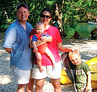 Sean Lofgren '01 with wife Cindy and children Brody (1) and Wells (4).